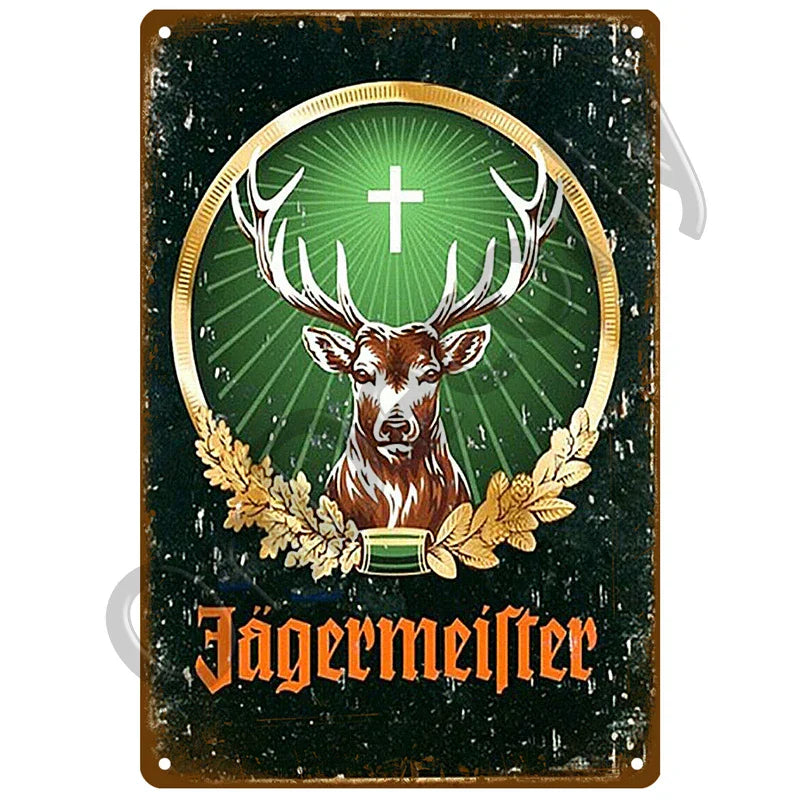 Jagermeister metal wall poster dÃ©cor 