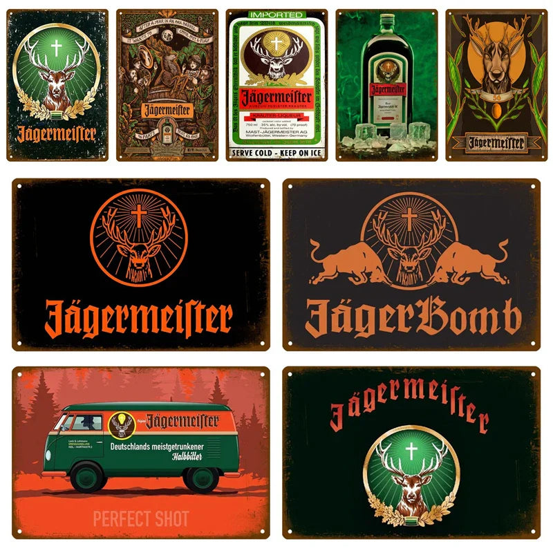 Jagermeister metal wall poster dÃ©cor 