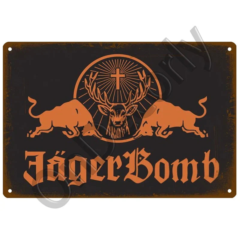 Jagermeister metal wall poster dÃ©cor 