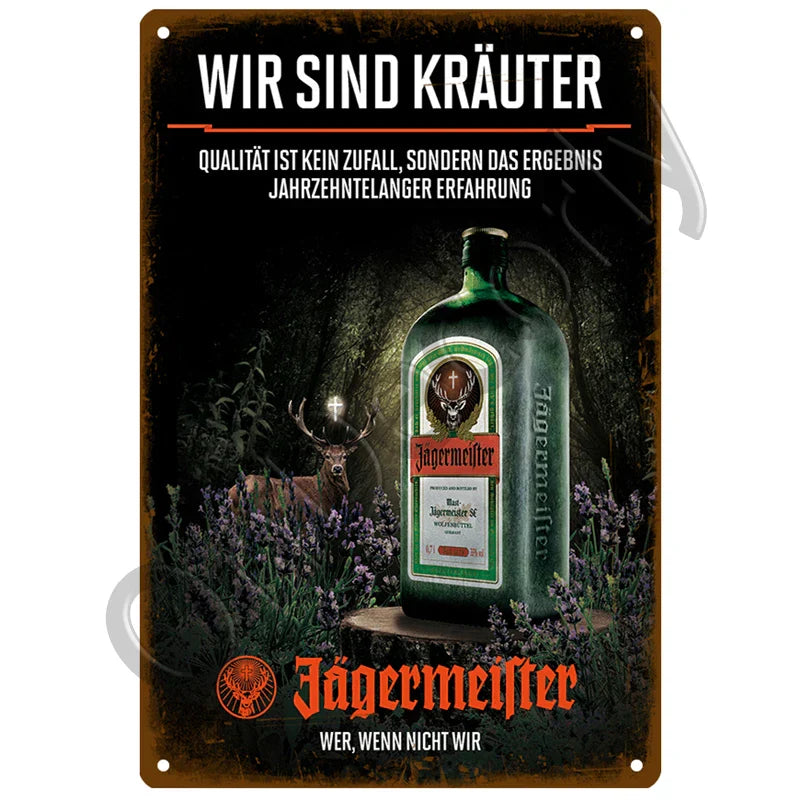 Jagermeister metal wall poster dÃ©cor 