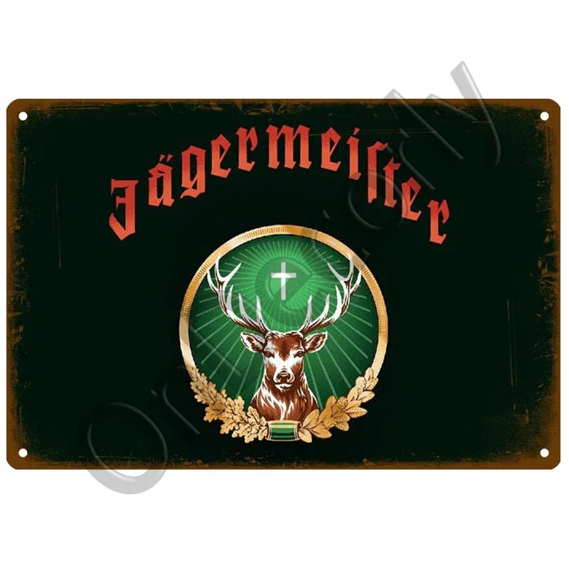 Jagermeister metal wall poster dÃ©cor 