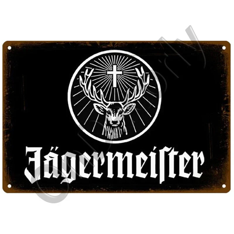 Jagermeister metal wall poster dÃ©cor 