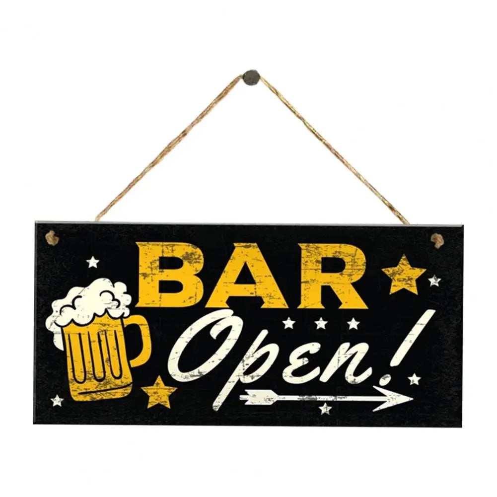 Vintage Wooden Wall Decor for Cafe, Bar & Pub - Simple & Stylish Retro Art