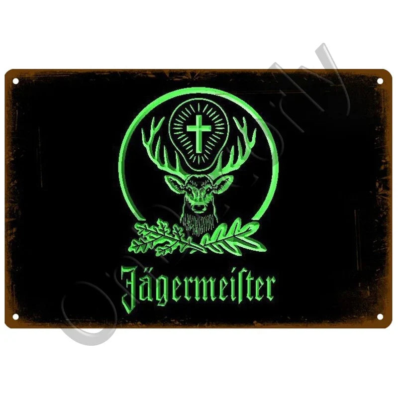 Jagermeister metal wall poster dÃ©cor 