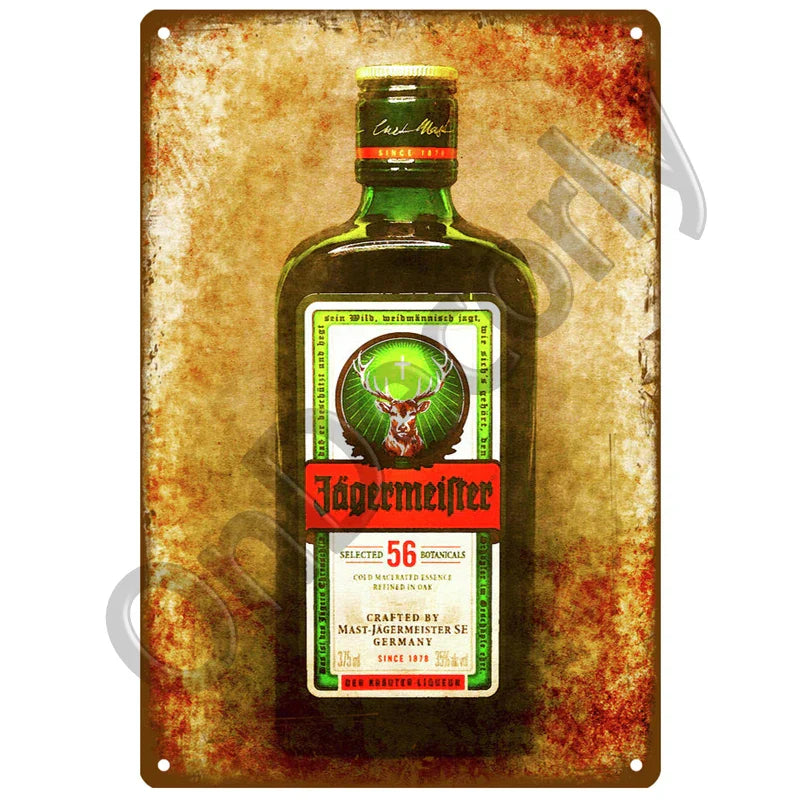 Jagermeister metal wall poster dÃ©cor 