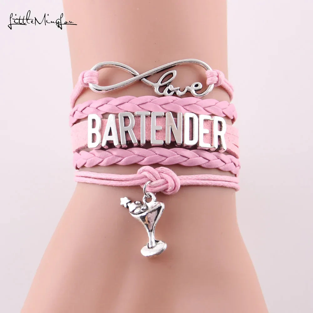 Infinity Love Bartender Bracelet Wine Glass