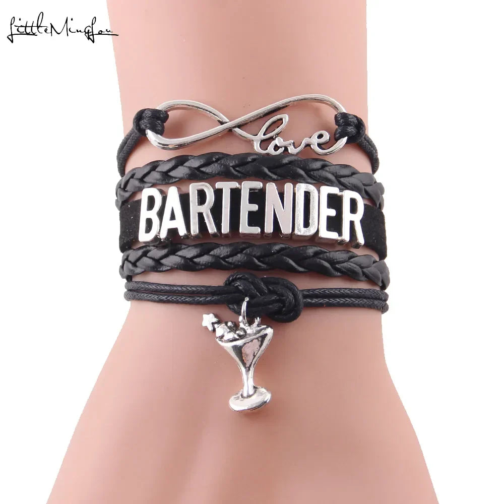 Infinity Love Bartender Bracelet Wine Glass