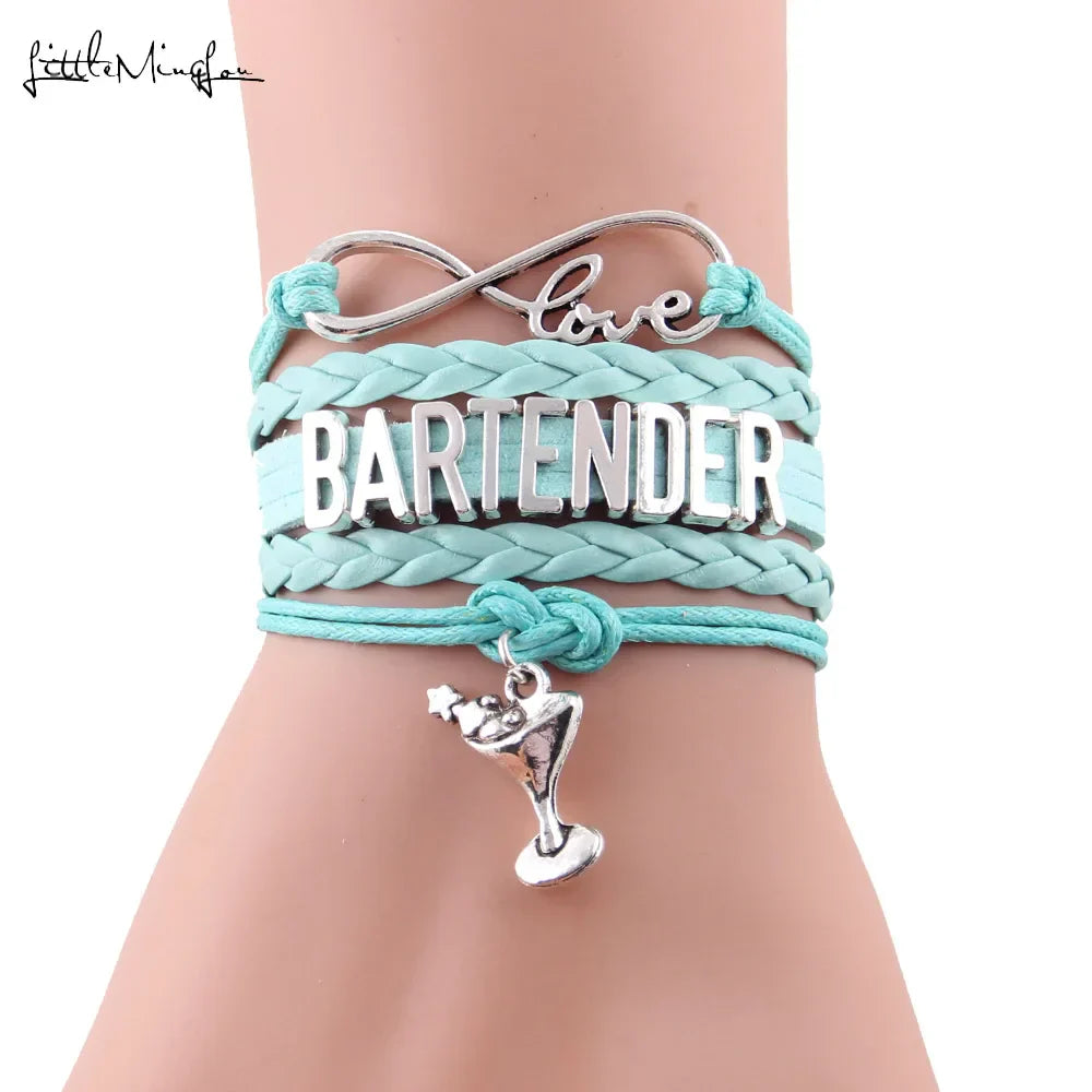 Infinity Love Bartender Bracelet Wine Glass