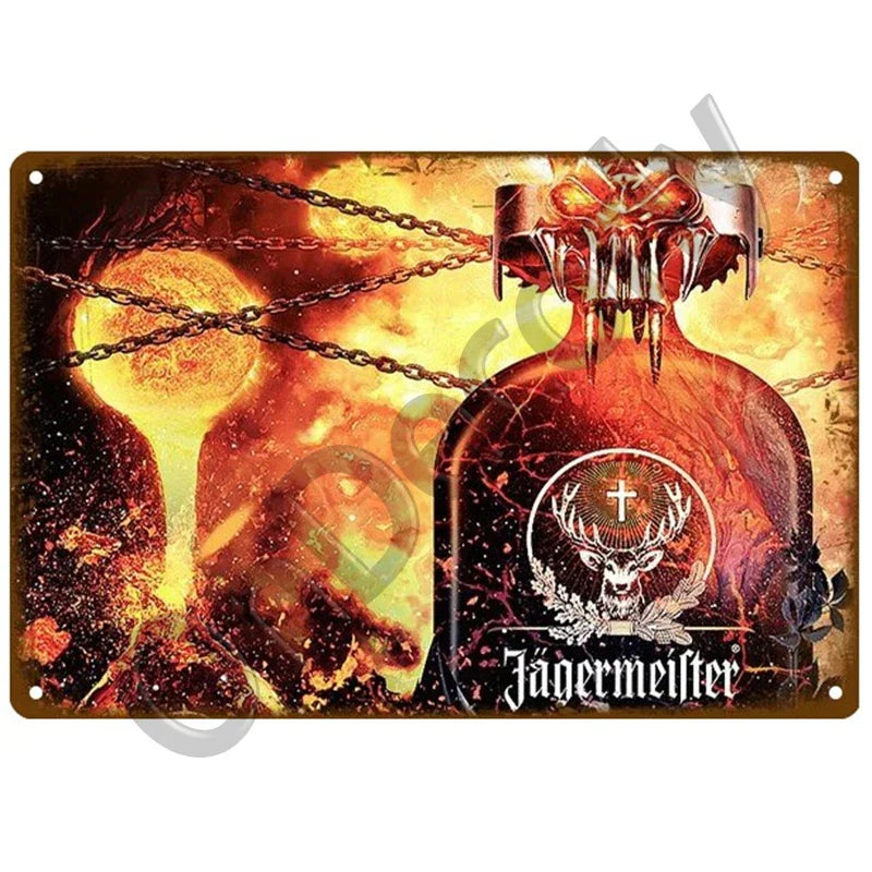 Jagermeister metal wall poster dÃ©cor 