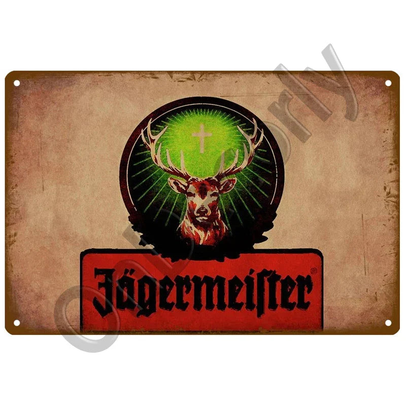 Jagermeister metal wall poster dÃ©cor 