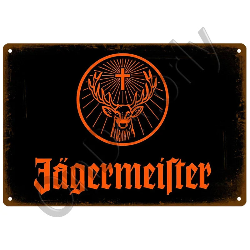 Jagermeister metal wall poster dÃ©cor 