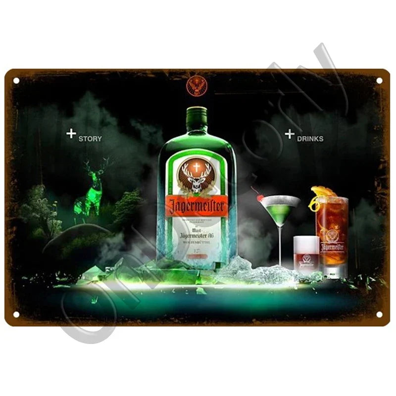 Jagermeister metal wall poster dÃ©cor 