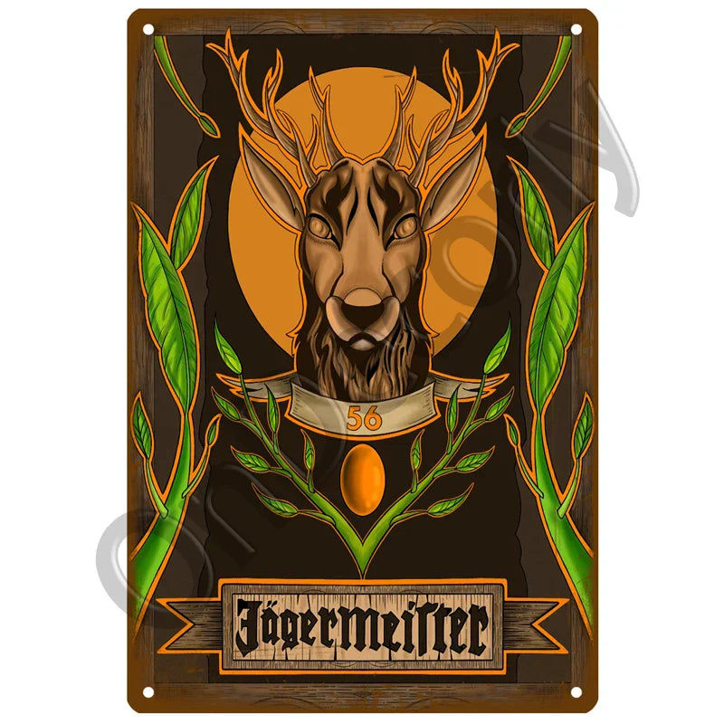 Jagermeister metal wall poster dÃ©cor 