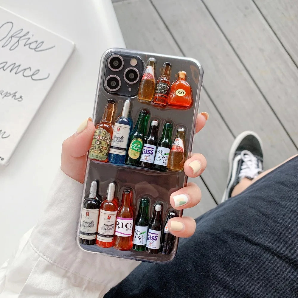 Miniature Bottles Design iPhone Case: Unique and Stylish Protection