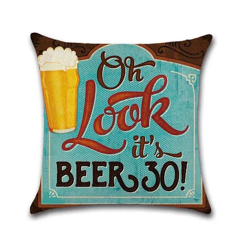 Beer & Wine Decorative Pillowcases