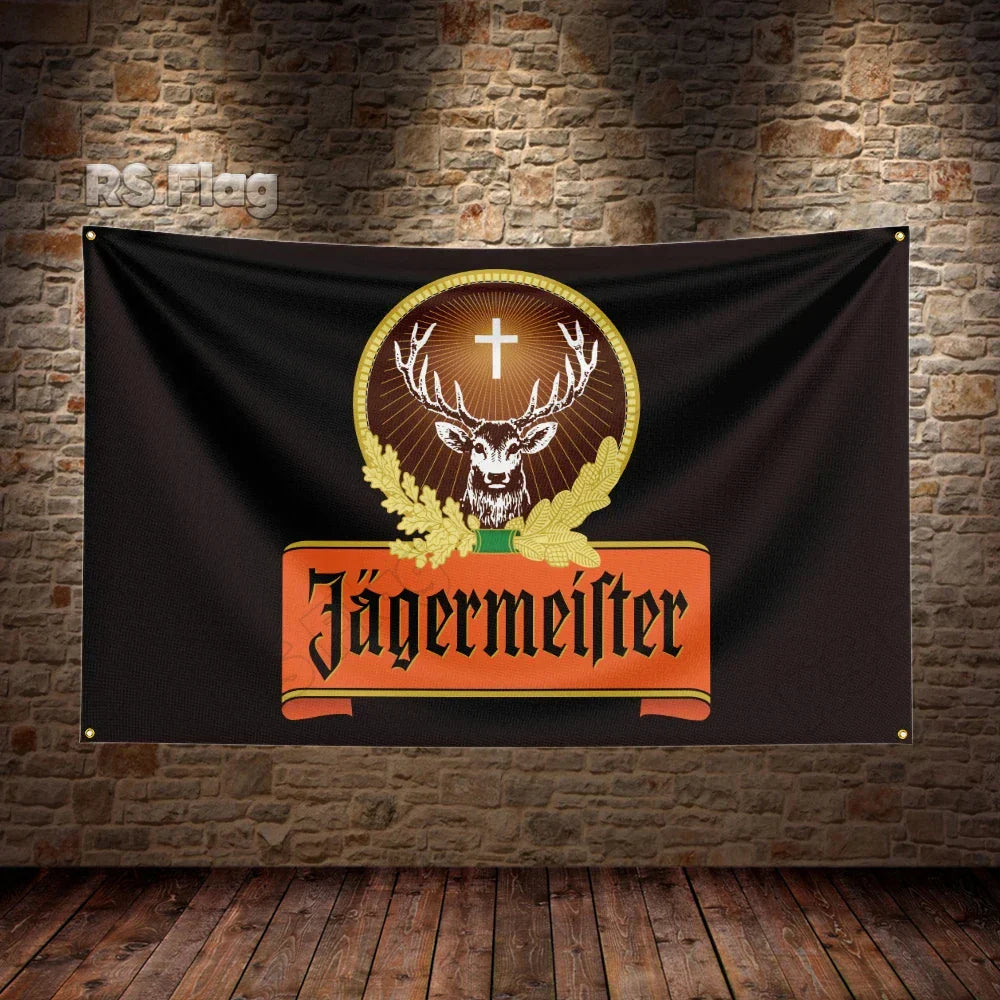 jagermeister wall flag brown