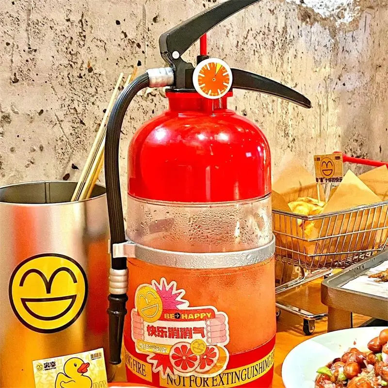 Creative Wine Beverage Dispenser Fire Extinguisher Style