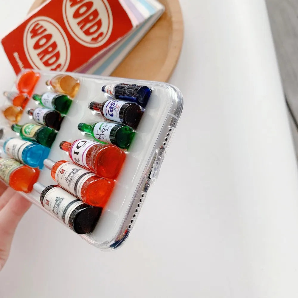 Miniature Bottles Design iPhone Case: Unique and Stylish Protection