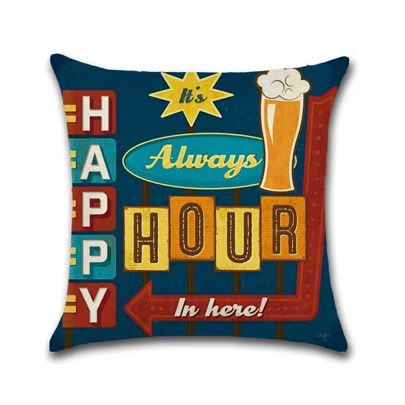 Beer & Wine Decorative Pillowcases