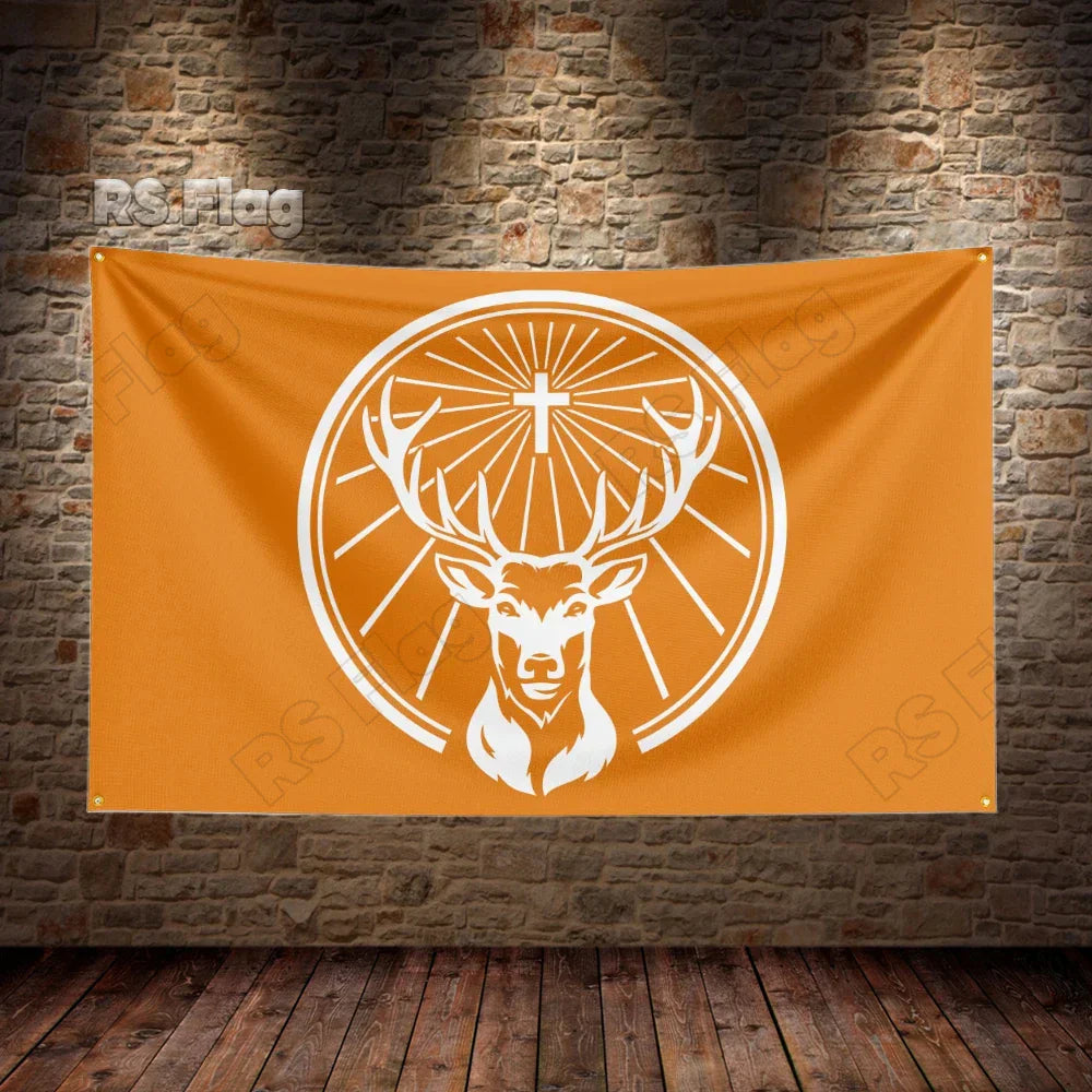 Stag-Inspired Flag: Elevate Your Decor with a Touch of spirits