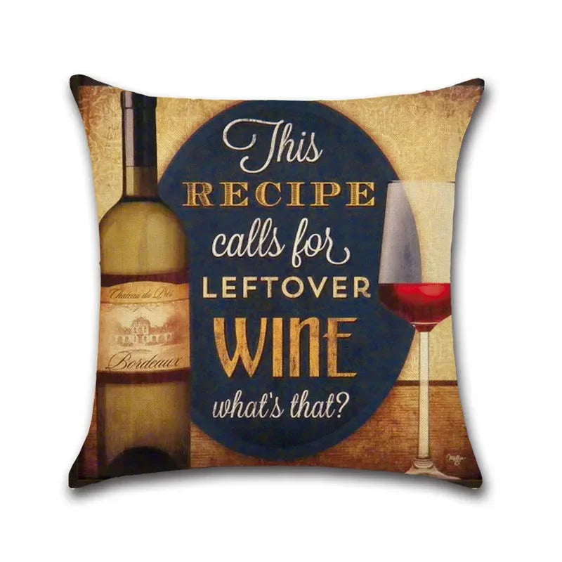 Beer & Wine Decorative Pillowcases