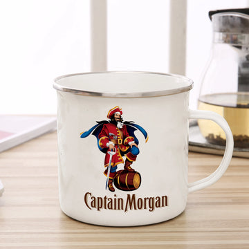 Captain Morgan Enamel Mug: Classic Pirate Style (300ml)