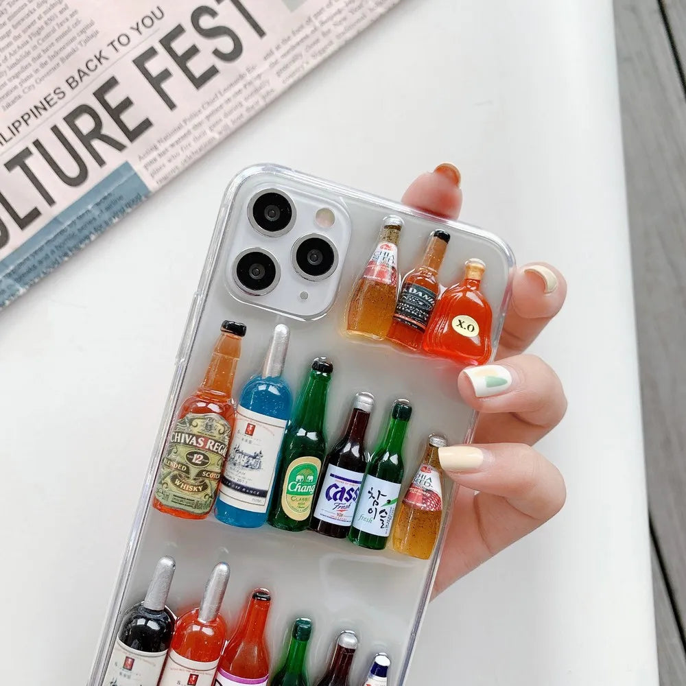 Miniature Bottles Design iPhone Case: Unique and Stylish Protection