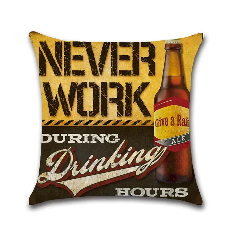 Beer & Wine Decorative Pillowcases