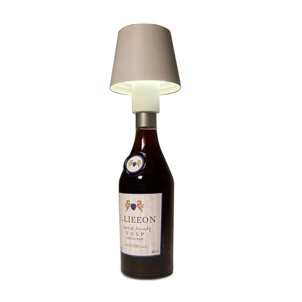 LED Wine Bottle Lamp: Modern Table Lamp for Bar and Cafe Decor