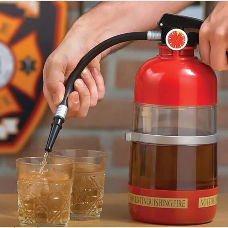 Creative Wine Beverage Dispenser Fire Extinguisher Style