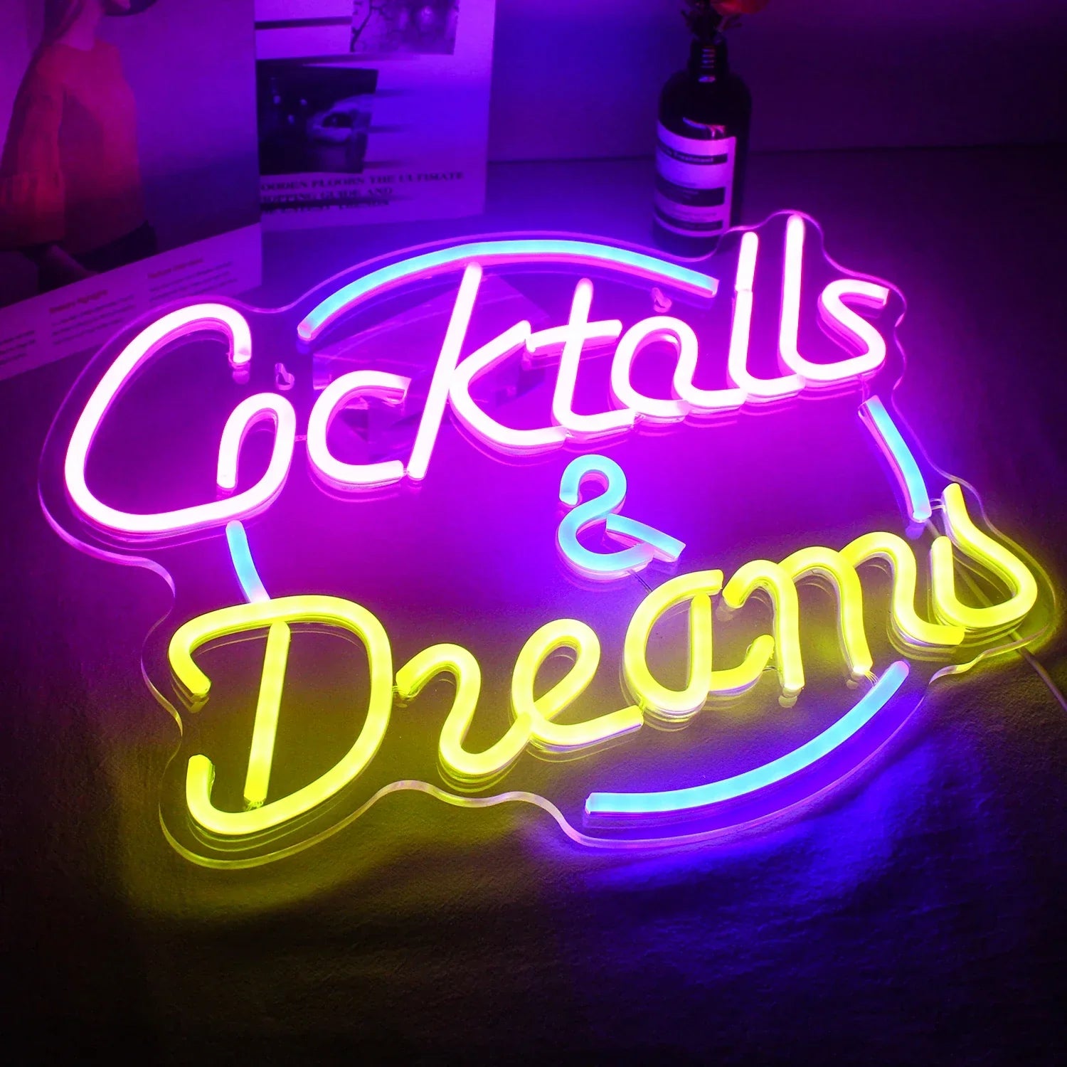 Cocktails Beer LED Neon Sign Wall Decor