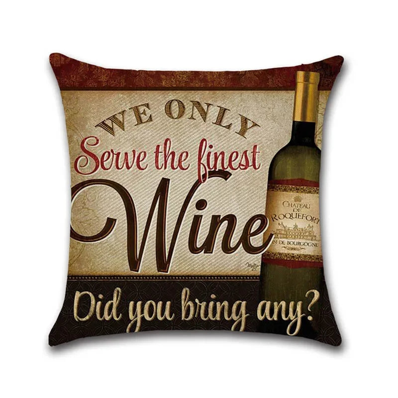 Beer & Wine Decorative Pillowcases