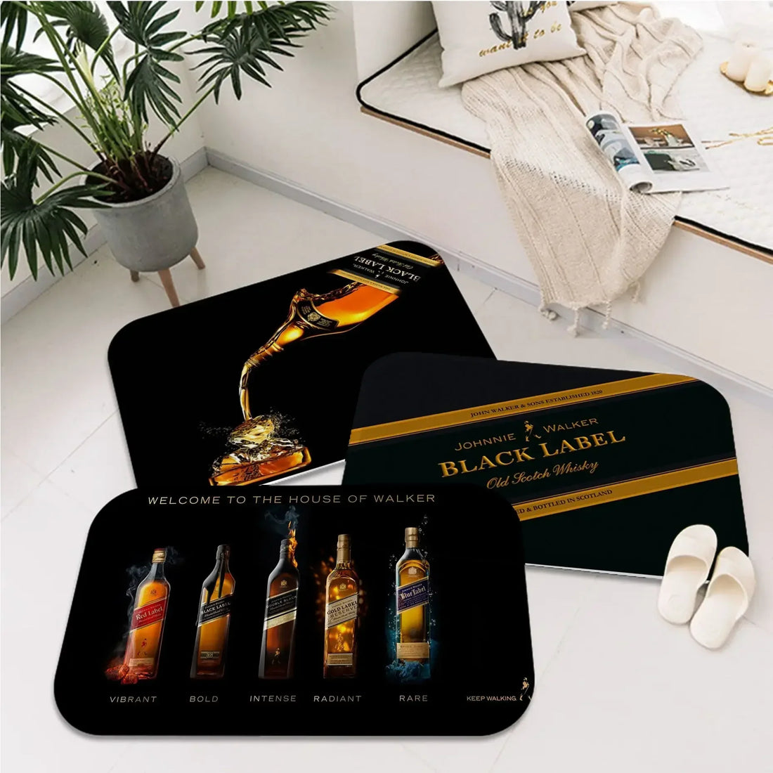 Classic Whisky Johnnie Walker Bath Mat