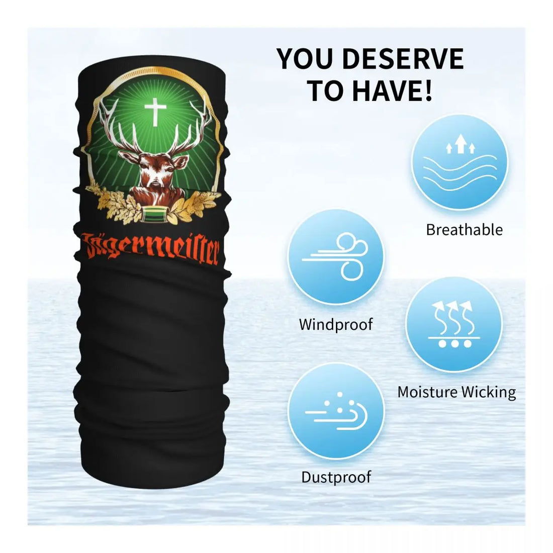 Official Jagermeister Logo Neck Gaiter ÃƒÂ¢Ã¢â€šÂ¬Ã¢â‚¬Å“ Stylish & Comfortable Winter Accessory