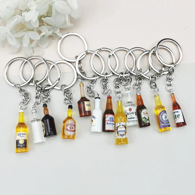 Budweiser mini bottle keychain