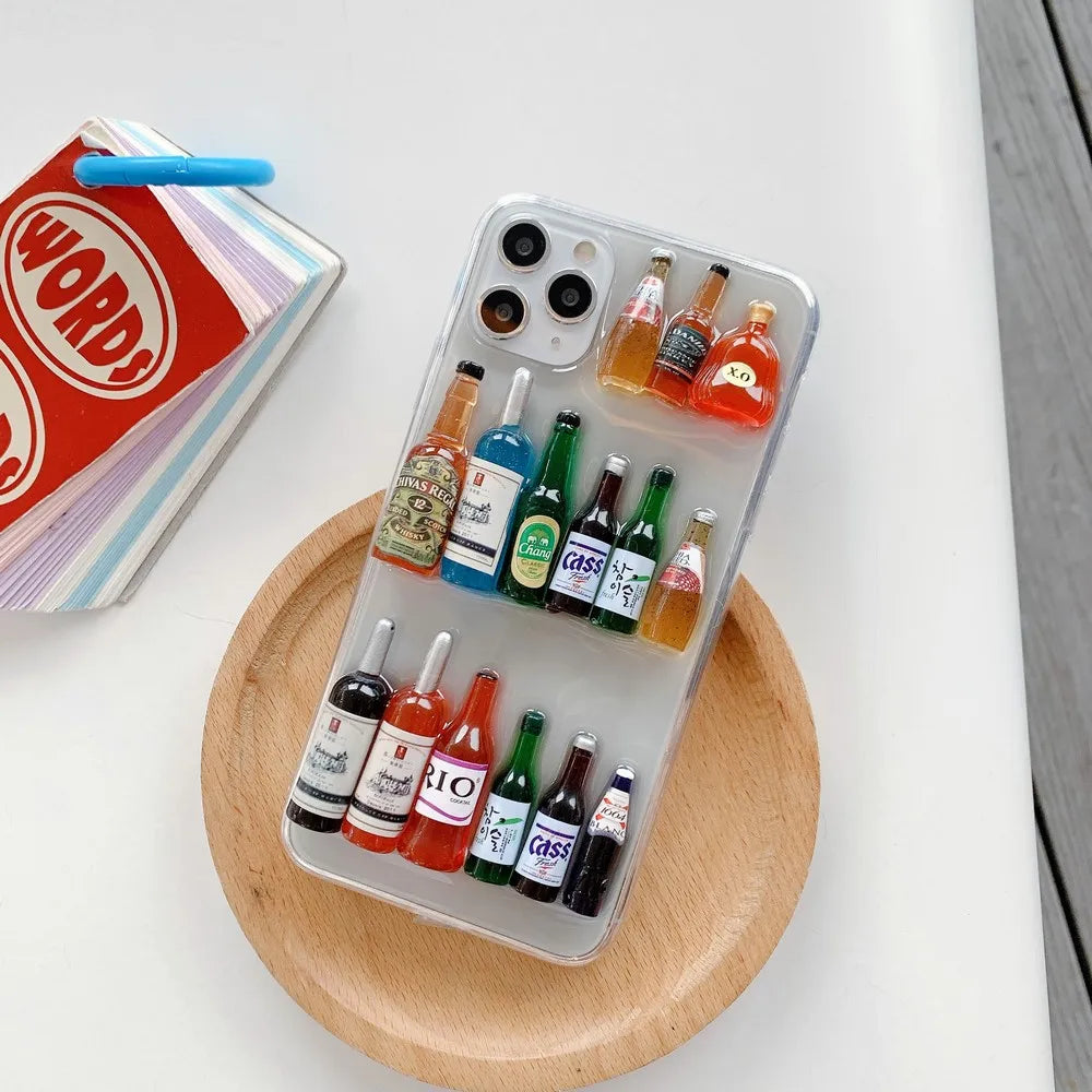 Miniature Bottles Design iPhone Case: Unique and Stylish Protection