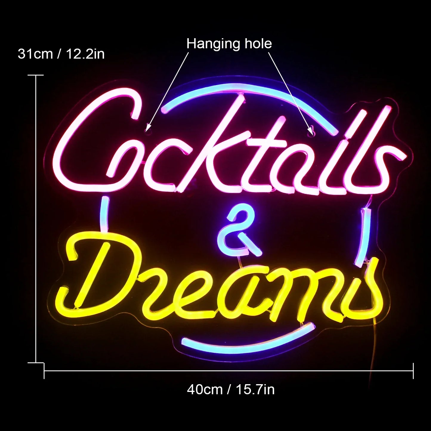 Cocktails Beer LED Neon Sign Wall Decor