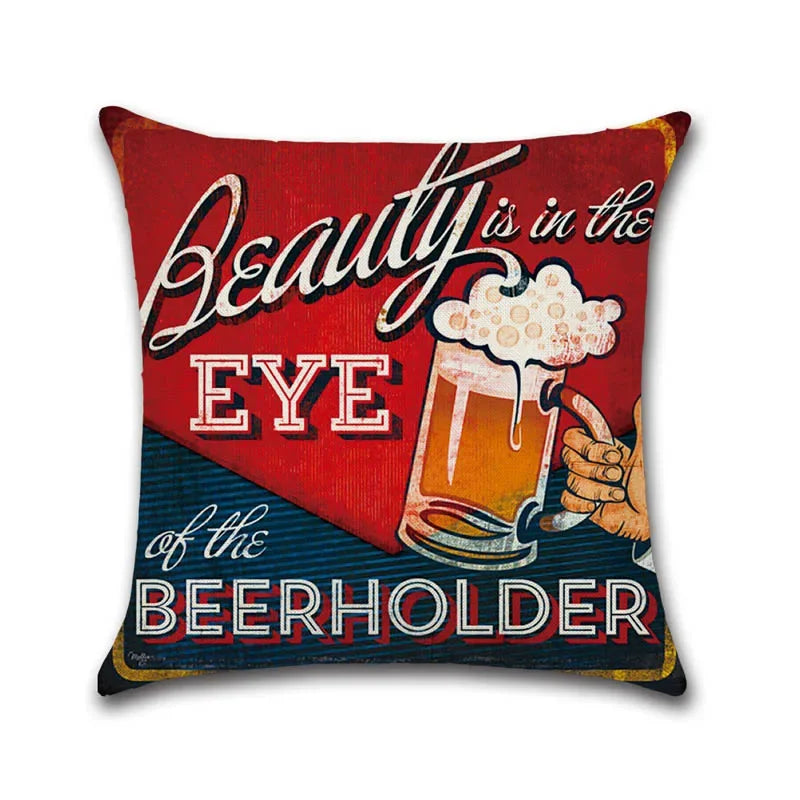 Beer & Wine Decorative Pillowcases