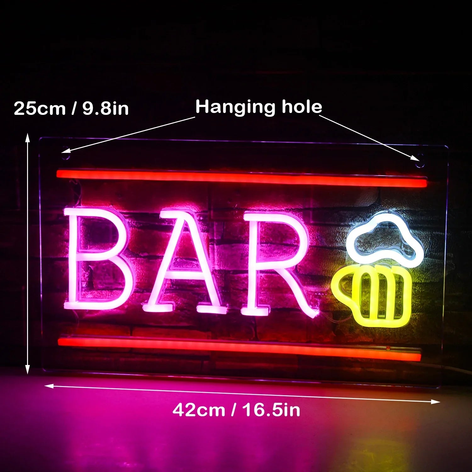 Cocktails Beer LED Neon Sign Wall Decor