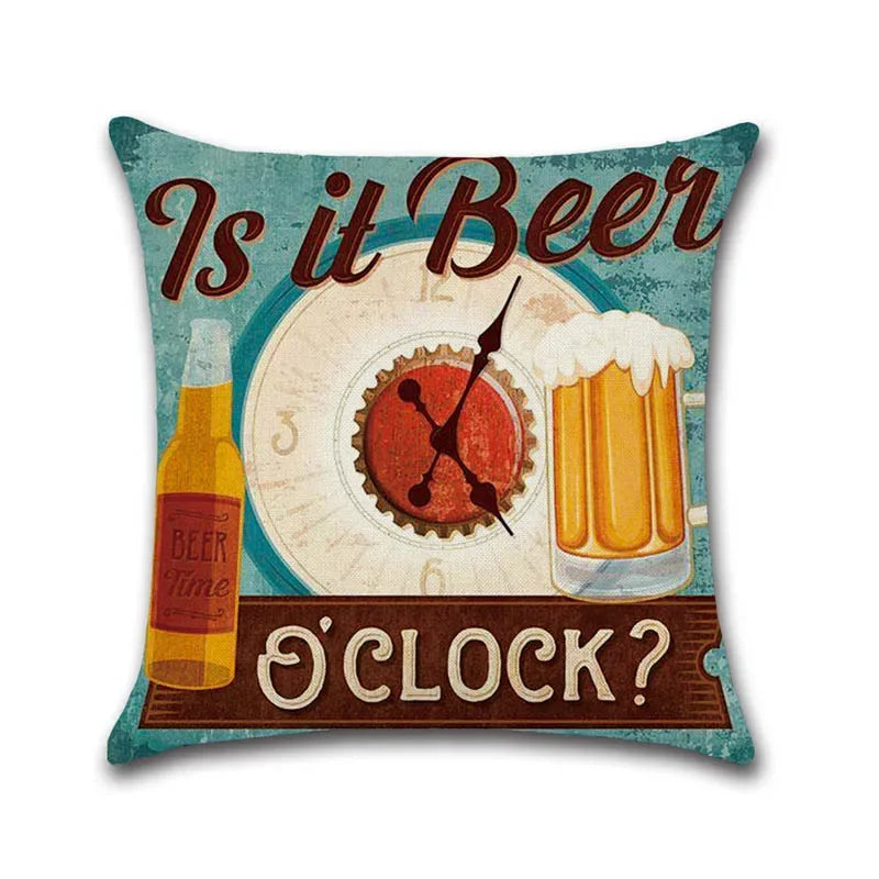 Beer & Wine Decorative Pillowcases