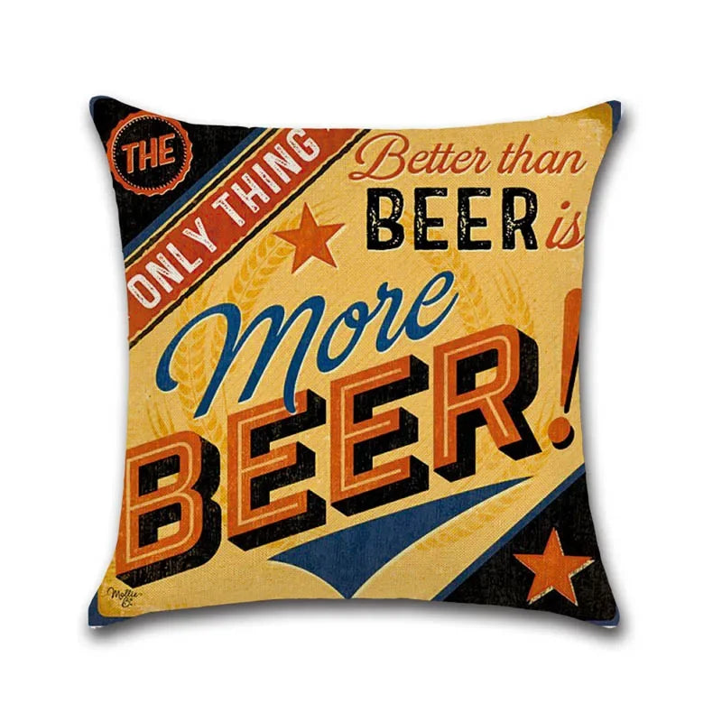 Beer & Wine Decorative Pillowcases