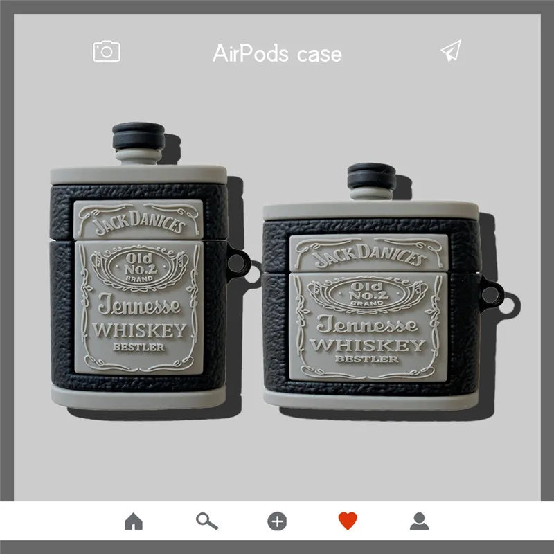 Whiskey Bottle Earphone Case for Apple AirPods